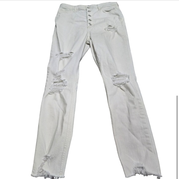 FREE PEOPLE Cream High-Waisted Jeans

Size: 31 - Picture 3 of 4